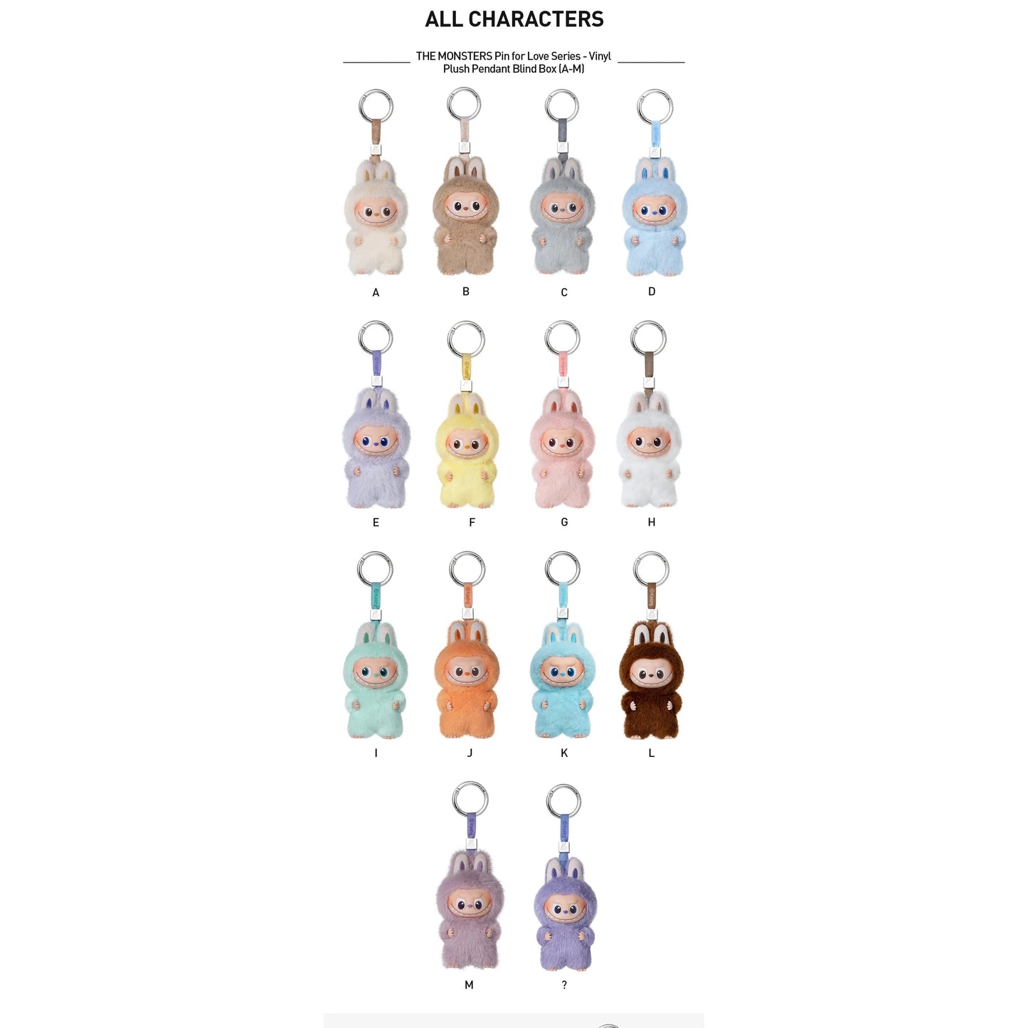 Labubu the Monsters Pin for Love Series (A-M) Single Blind Box